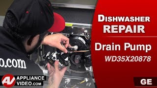 GE Dishwasher Will Not Drain Water - Drain Pump Repair