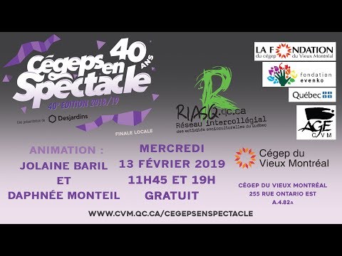 Cégep en Spectacle CVM 2018-2019
