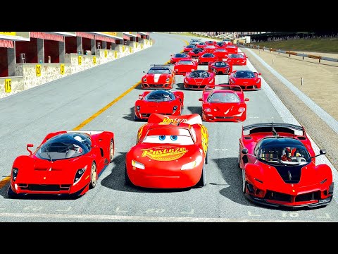 Lightning McQueen vs Ferrari Hypercars at Monza GP