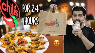 I Only Ate Chili's Food for 24 Hours 🌶 || Food Challenge || Chilli Challenge