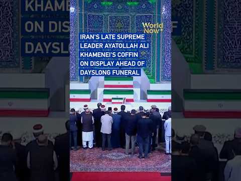 Iran's late Supreme Leader Ayatollah Ali Khamenei's coffin on display ahead of dayslong funeral