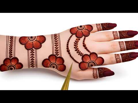 Easy Beautiful Simple Trending Mehandi Design Back Hand / Trick Mehandi Design / Mehandi ki Design