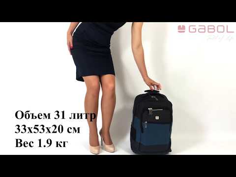   Сумка-рюкзак на колесах Gabol Saga 31L Blue 926196