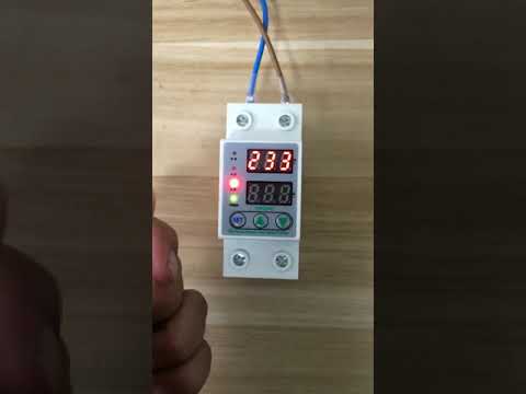 63A 230V  Din rail adjustable over and under voltage protector relay with over current protection