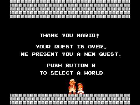 SMB 1 - World 8-4 Ending Soundtrack - 1 Hour Version