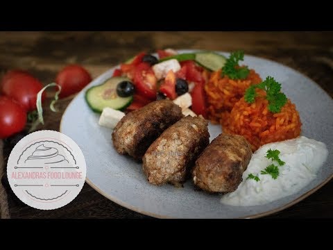 Bifteki mit Ziegenkäse/ Fetakäse/Griechische Fleischküchle