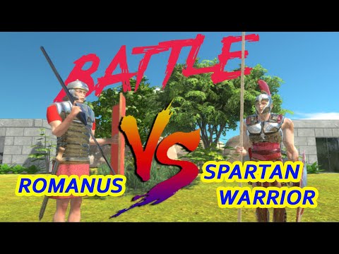 Romanus VS Spartan Warrior - Animal Revolt Battle Simulator