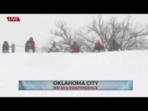 Gone Sleddin': News 9's Tevis Hillis Hits The Slopes In NW OKC