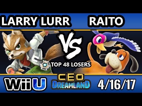 CEO Dreamland 2017 Smash 4 - Raito (Duck Hunt) Vs. MSF | Larry Lurr (Fox) SSB4 Losers Top 48