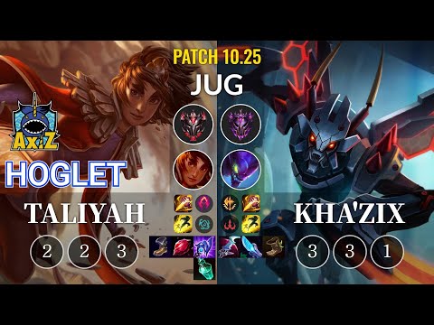 AXIZ Hoglet Taliyah vs Kha'Zix Jungle - KR Patch 10.25