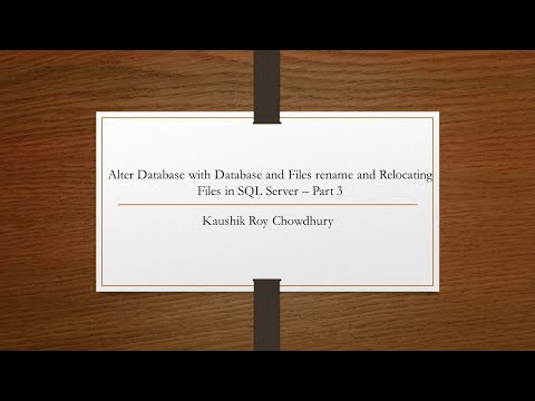 Alter Database with Database and Files rename and Relocating Files in SQL Server – Part 3