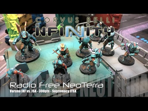 Radio Free NeoTerra Ep 102 - Infinity N3 Battle Report - JSA vs. Varuna IRF