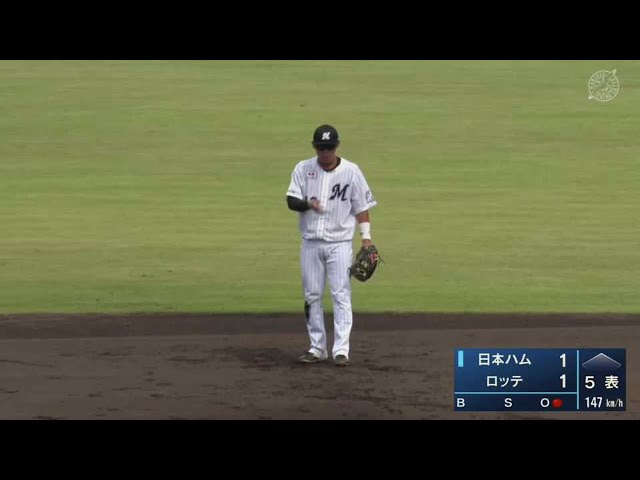 【ファーム】マリーンズ・平沢 身体能力の高さを見せる好プレー!! 2021/8/25 M-F(ファーム)