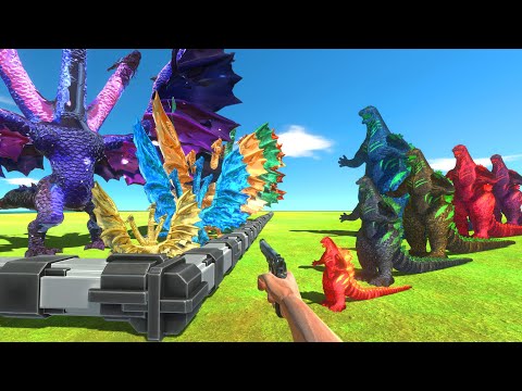 FPS Avatar Rescues King Ghidorah Team and Fights Heisei Godzilla Team - ARBS