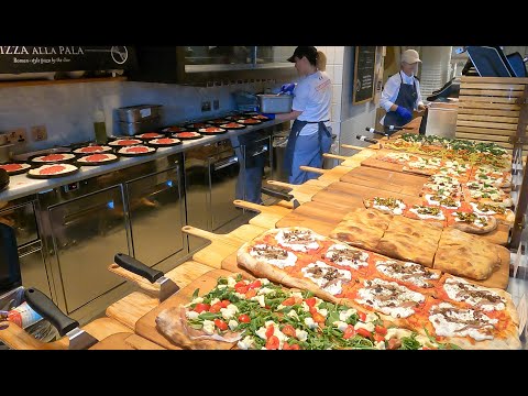 Assando Pizza Italiana e Focaccia. Comida de Rua de Londres