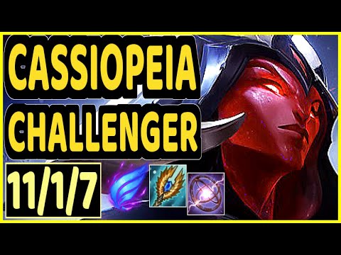 NEON (CASSIOPEIA) vs JINX - 11/1/7 KDA BOTTOM ADC CHALLENGER GAMEPLAY - EUW