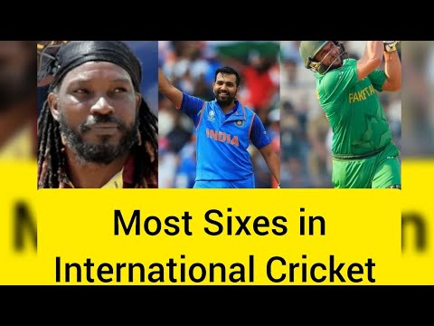 Most Sixes in All International Cricket  (1971 - June 2023)