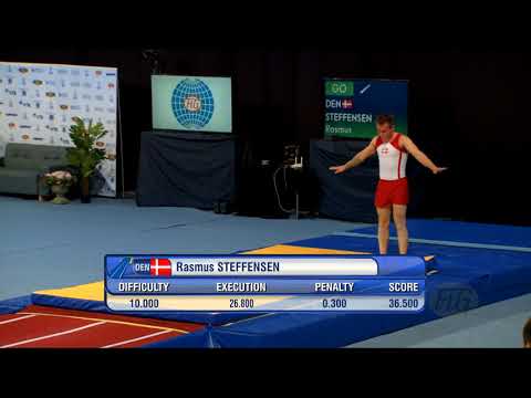 STEFFENSEN Rasmus (DEN) - 2017 Trampoline Worlds, Sofia (BUL) - Qualification Tumbling Routine 1