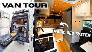INSANE 3-Point Articulating Bed System — Full Luxury Van Tour