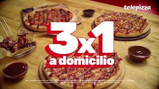 Telepizza El 3x1 a domicilio toodos los días parece broma anuncio