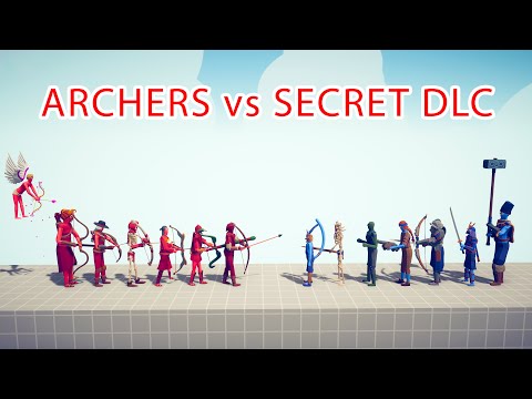 ARCHERS Team vs SECRET DLC Team - Totally Accurate Battle Simulator TABS