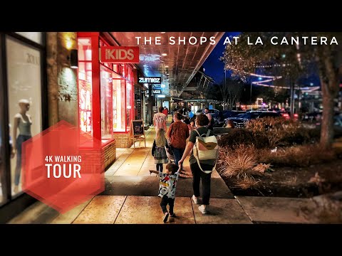 Exploring The Shops at La Cantera at Night - San Antonio Texas - 4K Walking Tour