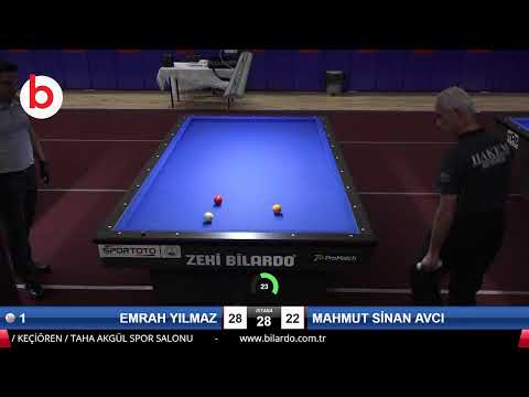 EMRAH YILMAZ & MAHMUT SİNAN AVCI Bilardo Maçı - 2019 TÜRKİYE KUPASI 2.ETAP ERKEKLER-1.TUR