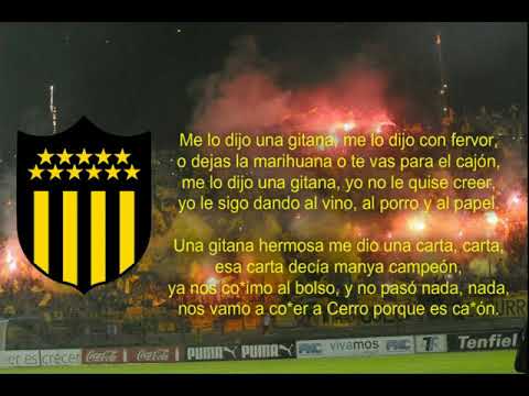 Hinchada de Peñarol Cantando"Me lo dijo una Gitana"(Letra)