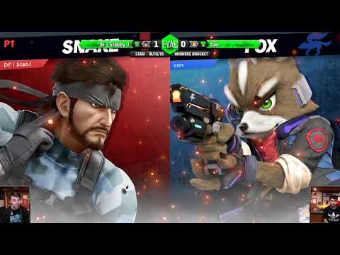 EVAC 18/10/19 - SSBU - DF | StabbyJ (Snake) vs Con (Fox) - Winners Semis