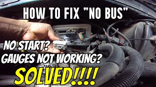 How to fix "NO BUS"  No Start problem for Dodge, Chrysler, Jeep , Mopar - Dodge Ram Van