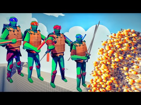 GIANT NINJA TURTLES vs EVERY GOD - Totally Accurate Battle Simulator TABS