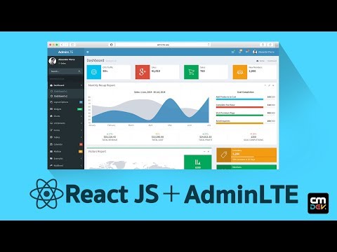 React JS Tutorial : Integrate AdminLTE : Episode 1# (English)