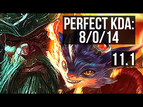 GANGPLANK vs RUMBLE (TOP) | 8/0/14, 1500+ games, 1.9M mastery, Legendary | KR Diamond | v11.1
