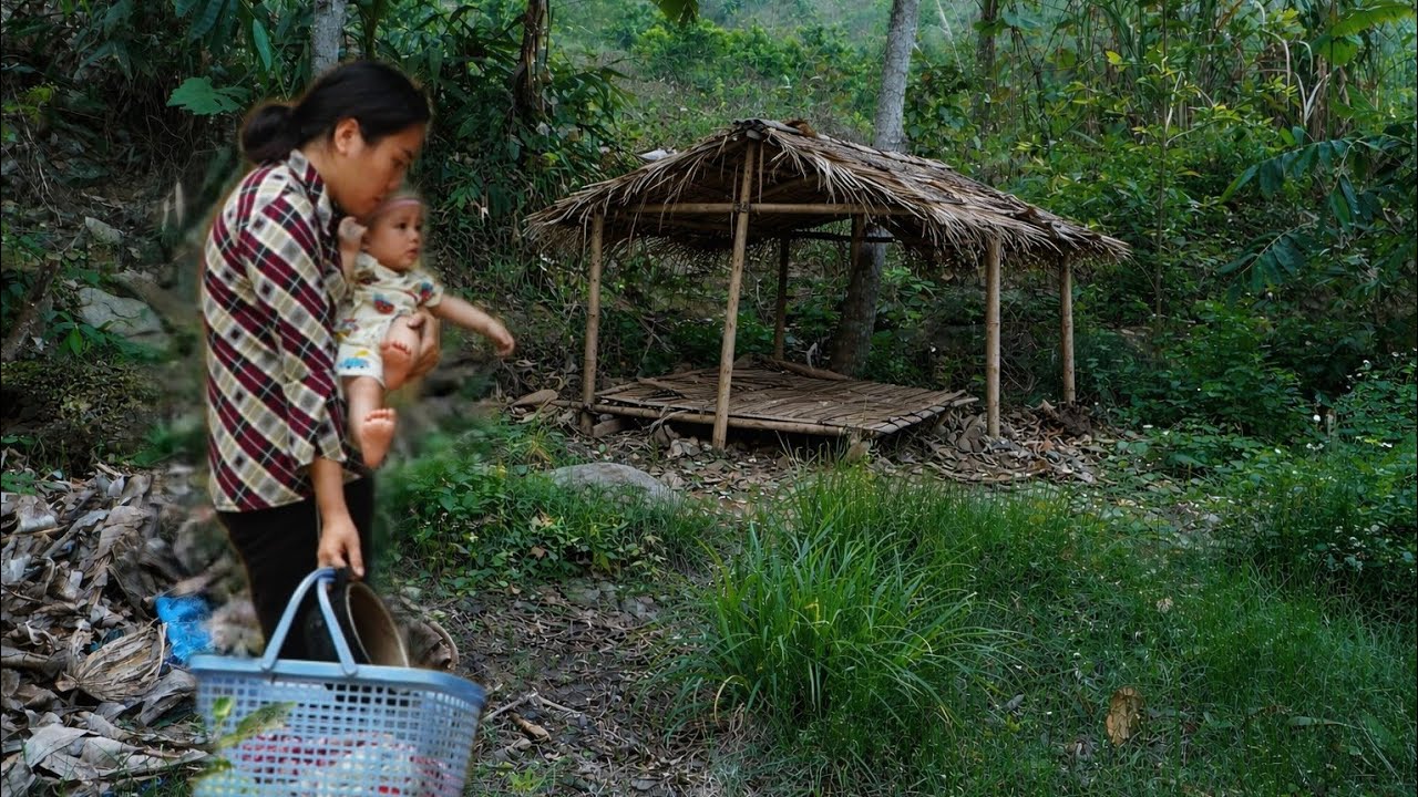 full video single mother and small child being evicted from home/life in abandoned house