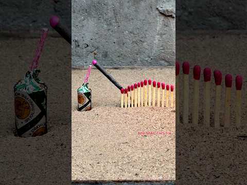 Macthstik chain vs bullet crackers 🫨💥 crazy crackers testing 🫨 #shorts #short #fireworks