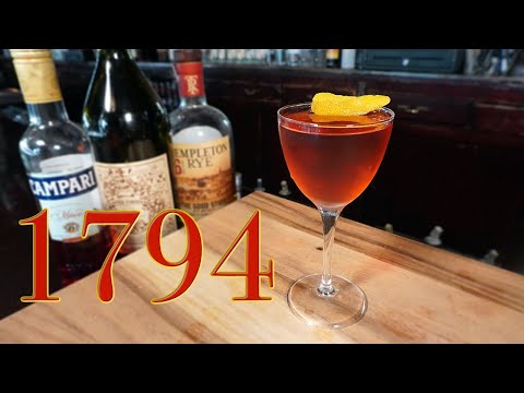 The 1794 is a surprisingly stiff Negroni variant featuring Rye Whiskey