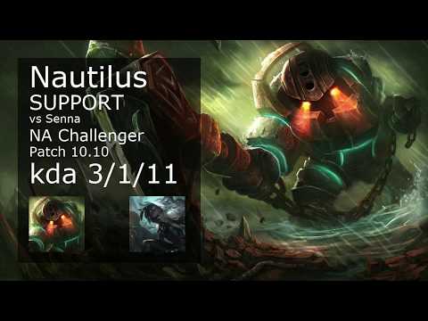 Nautilus Support vs Senna - NA Challenger 3/1/11 Patch 10.10 Gameplay