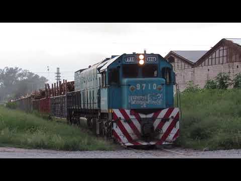 GM GT22 CU 9710 saliendo de Perico con un tren de raleo cargado!! 19-03-24