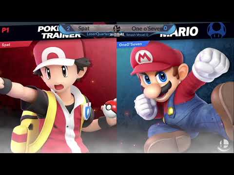 Smash Vessel 0 - Spat (Pokemon Trainer, Diddy Kong) Vs One O' Seven (Link, Mario) - Losers Quarters