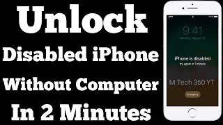 How To Unlock Disabled iPhone Without Passcode & Computer | Unlock iPhone Password Lock