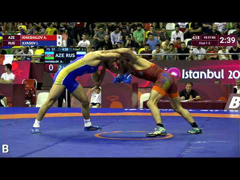 GOLD FS - 57 kg: A. KHASHALOV (AZE) v. I. ILYASOV (RUS)