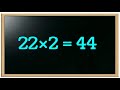 Multiplication Table Table Of 22 Table Maths