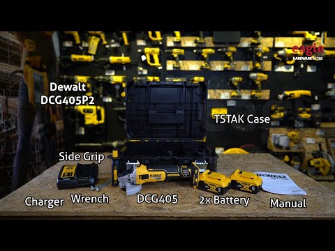 Аккумуляторная угловая шлифмашина DeWALT DCG405P2 (2 аккумулятора) Аккумуляторная угловая шлифмашина DeWALT DCG405P2 (2 аккумулятора)