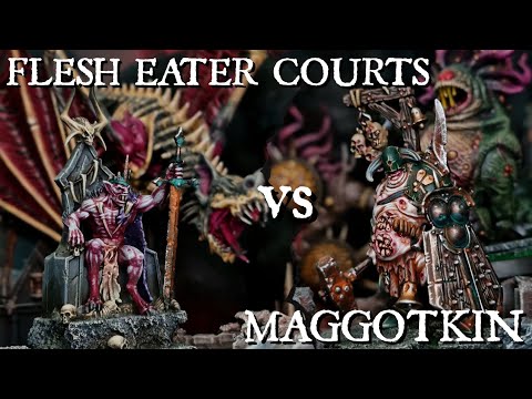 *NEW FLESH EATER COURTS ARMY BOOK* Vs Maggotkin of Nurgle. Warhammer Age of Sigmar Battle Report 