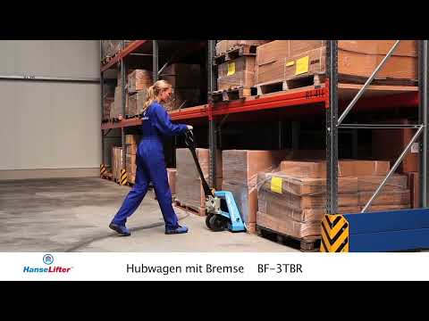 Hanselifter Hubwagen BF-BR mit Bremse Gabellänge 1150mm Tragkraft 2500kg-youtube_img