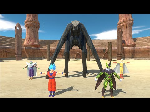 MUTO FEMALE VS GOKU SSJ & CELL PERFECT & PICCOLO & SAITAMA - Animal Revolt Battle Simulator