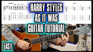 How to play Harry Styles As It Was Guitar Tutorial Lesson