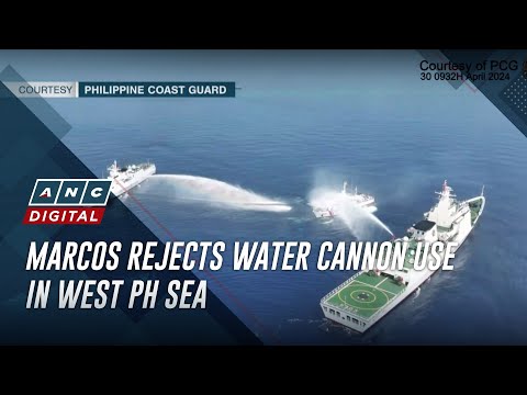 Marcos rejects water cannon use in West PH Sea