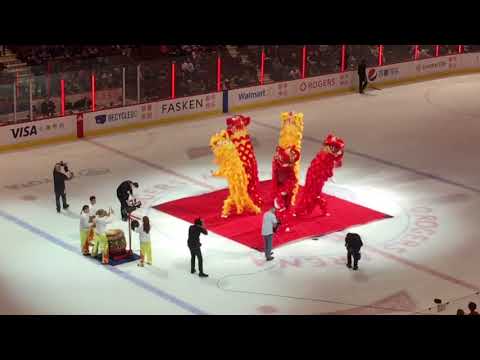 Chinese New Year at the Canucks game.