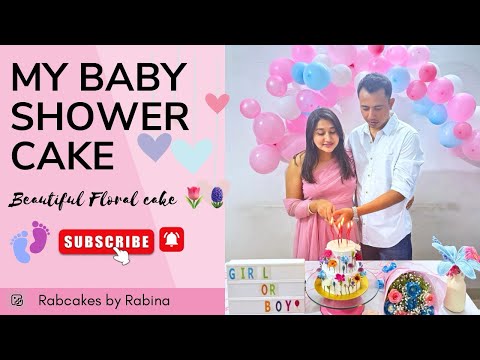 My Baby Shower cake | Beautiful floral cake | 2 tier baby shower cake | Baby shower cake 